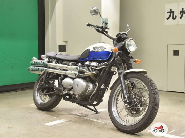 Мотоцикл TRIUMPH Scrambler 2006, БЕЛЫЙ пробег 55910 с ПТС | Мототека
